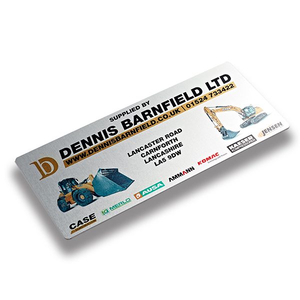 Digitally printed metal labels