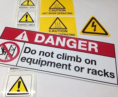 Industrial Warning labels