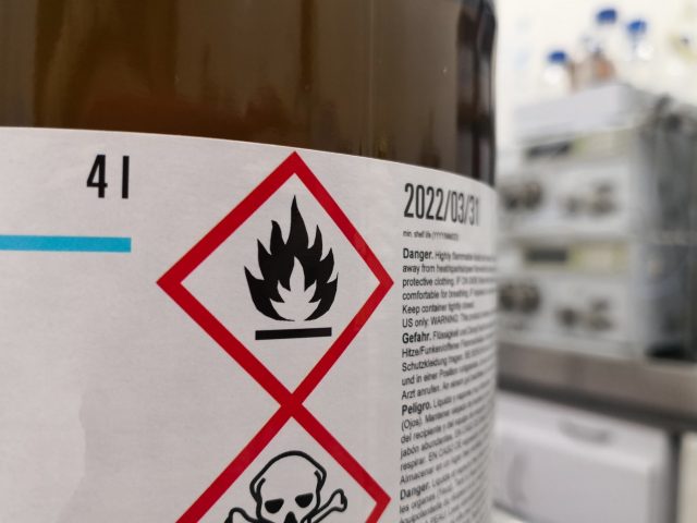 Label on bottle