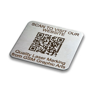 Laser-marked QR code