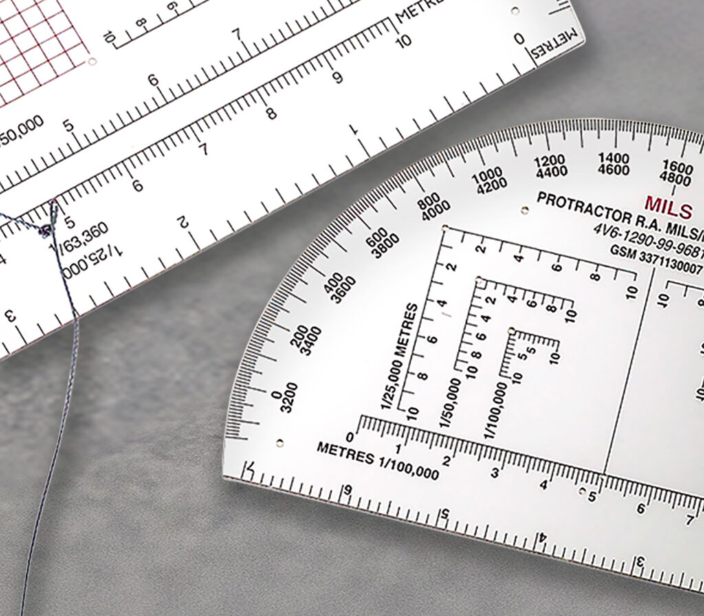Military Map Protractors, Scales & Gauges